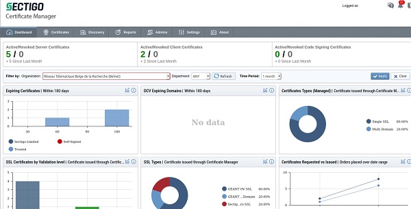 New platform: Sectigo Certificate Manager (SCM)