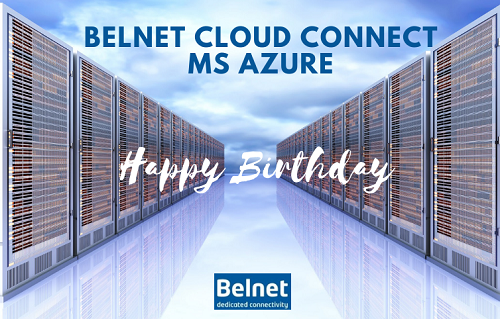post card Happy Birthday Belnet Cloud Connect MS Azure